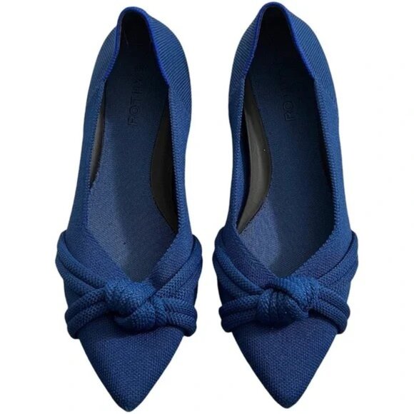Rothy's Shoes - Rothy's Knot Point Ocean Blue slip on flats size 8.5